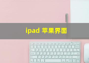 ipad 苹果界面